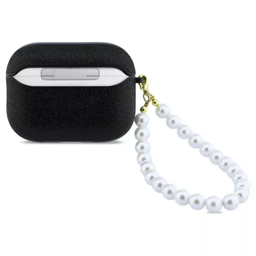 Guess Glitter Pearl Strap tok AirPods Pro 3 készülékhez fekete