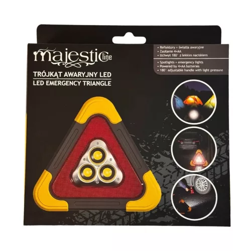 MajesticLine LED vészjelző háromszög autóhoz