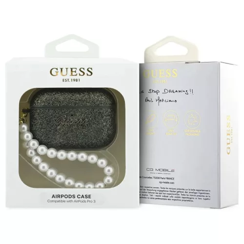 Tok Guess Glitter Pearl Strap AirPods Pro 3 készülékhez khaki