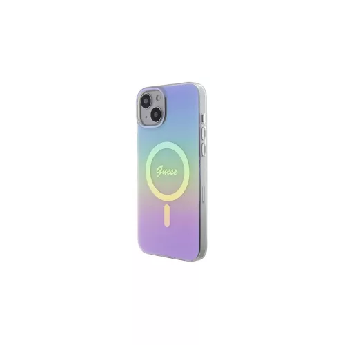 Guess GUHMP15MHITSU iPhone 15 Plus/14 Plus 6,7” készülékhez keménytok IML Iridescent MagSafe lila