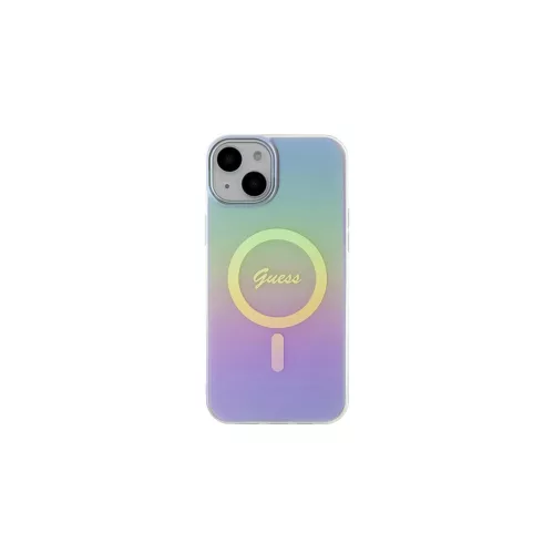 Guess GUHMP15MHITSU iPhone 15 Plus/14 Plus 6,7” készülékhez keménytok IML Iridescent MagSafe lila