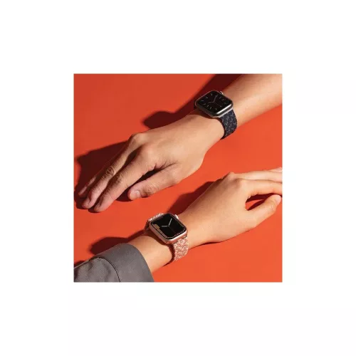 UNIQ Aspen szíj Apple Watch készülékhez 40/38/41 mm Series 1/2/3/4/5/6/7/8/SE/SE2/SE3 Braided DE citromrózsaszín