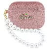 Case Guess Glitter Pearl szíj az AirPods Pro 3 készülékhez rózsaszín