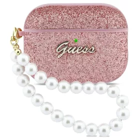   Case Guess Glitter Pearl szíj az AirPods Pro 3 készülékhez rózsaszín