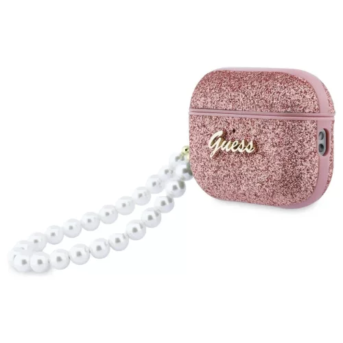 A fordítás: Case Guess Glitter Pearl szíj az AirPods Pro 3 készülékhez rózsaszín