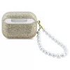 Case Guess Glitter Pearl pánt AirPods Pro 3 készülékhez arany