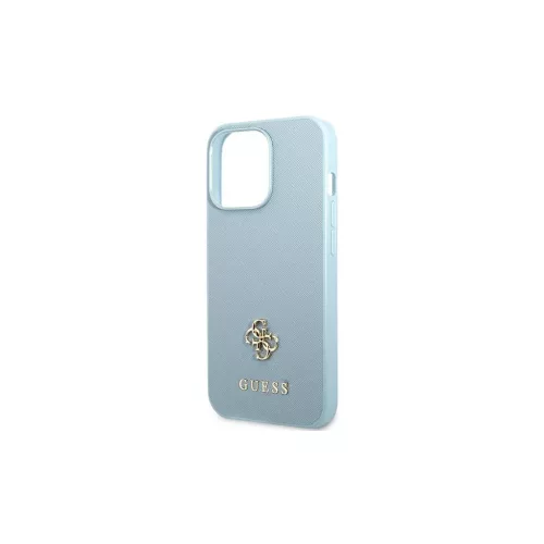 Guess GUHCP13LPS4MB iPhone 13 Pro/13 6,1" készülékhez Saffiano 4G Small Metal Logo kemény tok kék