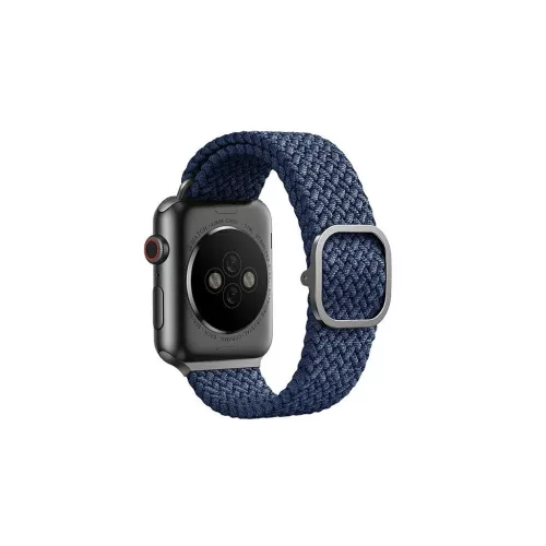 UNIQ Aspen Strap Apple Watch 40/38/41 mm Series 1/2/3/4/5/6/7/8/SE/SE2/SE3 készülékhez szíj, Braided oxford kék