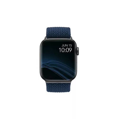 UNIQ Aspen Strap Apple Watch 40/38/41 mm Series 1/2/3/4/5/6/7/8/SE/SE2/SE3 készülékhez szíj, Braided oxford kék