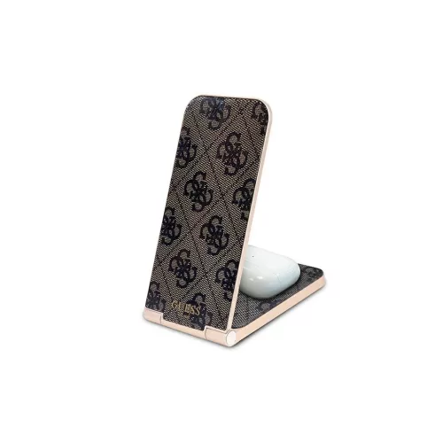 Guess összecsukható táska induction 2in1 GUDCFAL4PEGW 15W 4G Pattern MagSafe barna