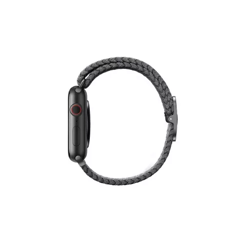 UNIQ Aspen fűzött szíj Apple Watch 40/38/41 mm Series 1/2/3/4/5/6/7/8/SE/SE2/SE3 készülékhez gránit szürke
