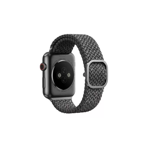 UNIQ Aspen fűzött szíj Apple Watch 40/38/41 mm Series 1/2/3/4/5/6/7/8/SE/SE2/SE3 készülékhez gránit szürke