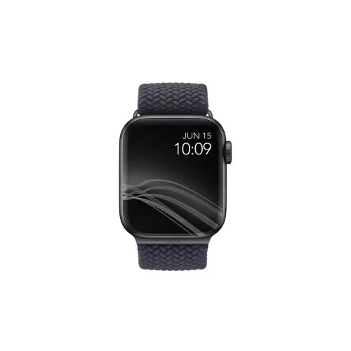 UNIQ Aspen fűzött szíj Apple Watch 40/38/41 mm Series 1/2/3/4/5/6/7/8/SE/SE2/SE3 készülékhez gránit szürke