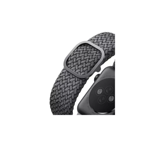 UNIQ Aspen fűzött szíj Apple Watch 40/38/41 mm Series 1/2/3/4/5/6/7/8/SE/SE2/SE3 készülékhez gránit szürke
