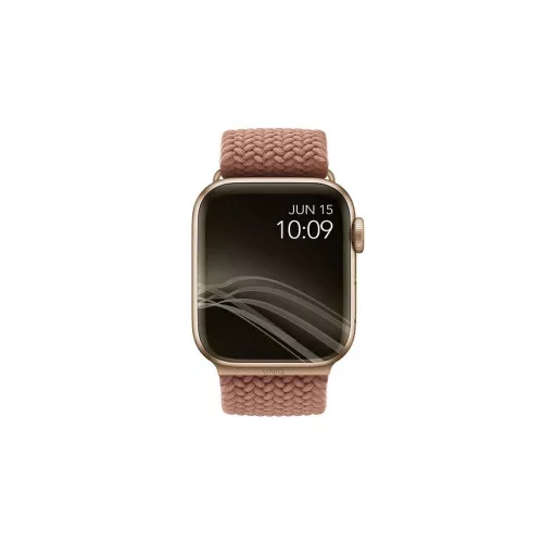 UNIQ Aspen Strap Apple Watch 40/38/41 mm Series 1/2/3/4/5/6/7/8/SE/SE2/SE3 készülékhez fonott grapefruit rózsaszín