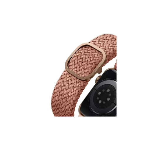 UNIQ Aspen Strap Apple Watch 40/38/41 mm Series 1/2/3/4/5/6/7/8/SE/SE2/SE3 készülékhez fonott grapefruit rózsaszín