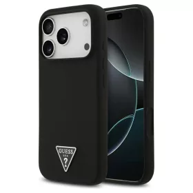   Guess Silicone Triangle Logo MagSafe tok iPhone 17 Pro készülékhez fekete