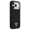 Guess Silicone Triangle Logo MagSafe tok iPhone 17 Pro készülékhez fekete