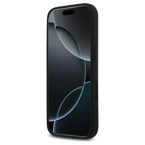 Guess Silicone Triangle Logo MagSafe tok iPhone 17 Pro készülékhez fekete