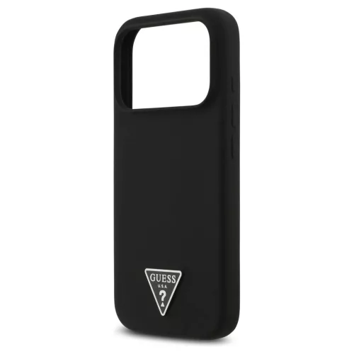 Guess Silicone Triangle Logo MagSafe tok iPhone 17 Pro készülékhez fekete