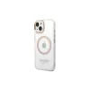 Guess GUHMP15MHTRMD iPhone 15 Plus / 14 Plus készülékhez 6,7 hüvelykes merev tok Metal Outline Magsafe arany