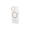 Guess GUHMP15MHTRMD iPhone 15 Plus / 14 Plus készülékhez 6,7 hüvelykes merev tok Metal Outline Magsafe arany