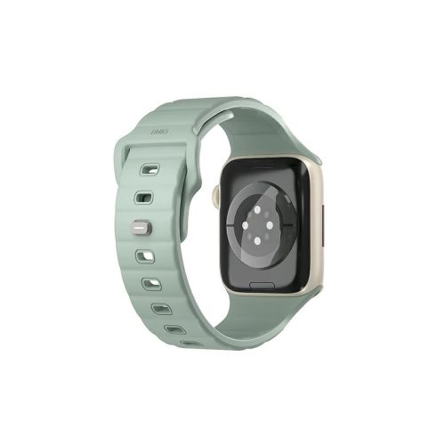 UNIQ Stride Apple Watch Series 1/2/3/4/5/6/7/8/9/SE/SE2/SE3 készülékhez 38/40/41 mm FKM gumi szíj menta/jég