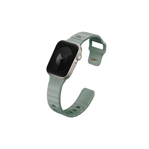 UNIQ Stride Apple Watch Series 1/2/3/4/5/6/7/8/9/SE/SE2/SE3 készülékhez 38/40/41 mm FKM gumi szíj menta/jég