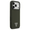 Tok Guess szilikon Triangle Logo MagSafe iPhone 17 Pro készülékhez khaki