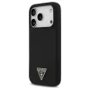 Tok Guess Silicone Triangle Logo MagSafe iPhone 17 Pro Max készülékhez fekete