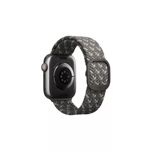 UNIQ Aspen Strap Apple Watch 44/42/45 mm Series 1/2/3/4/5/6/7/8/SE/SE2/SE3 készülékhez Braided DE kavicsszürke