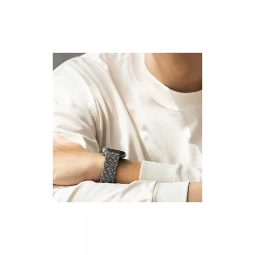 UNIQ Aspen Strap Apple Watch 44/42/45 mm Series 1/2/3/4/5/6/7/8/SE/SE2/SE3 készülékhez Braided DE kavicsszürke