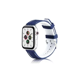   Beline Apple Watch Solid Silicone szíj 38/40/41mm Apple Watch készülékhez tengerészkék/fehér