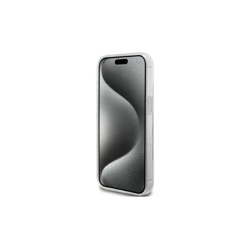 Guess GUHCP15MLFCSEGT iPhone 15 Plus / 14 Plus készülékhez 6.7"-os transzparens kemény tok Liquid Glitter arany csíkos