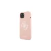 Guess GUHCP13SLS4GWPI iPhone 13 mini készülékhez 5,4" kemény tok szilikon 4G Logo rózsaszín