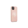 Guess GUHCP13SLS4GWPI iPhone 13 mini készülékhez 5,4" kemény tok szilikon 4G Logo rózsaszín