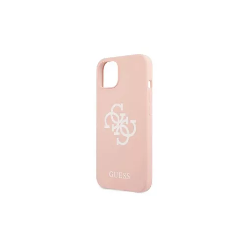 Guess GUHCP13SLS4GWPI iPhone 13 mini készülékhez 5,4" kemény tok szilikon 4G Logo rózsaszín