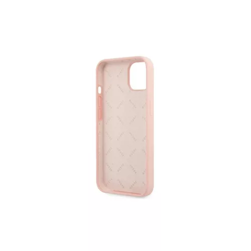Guess GUHCP13SLS4GWPI iPhone 13 mini készülékhez 5,4" kemény tok szilikon 4G Logo rózsaszín