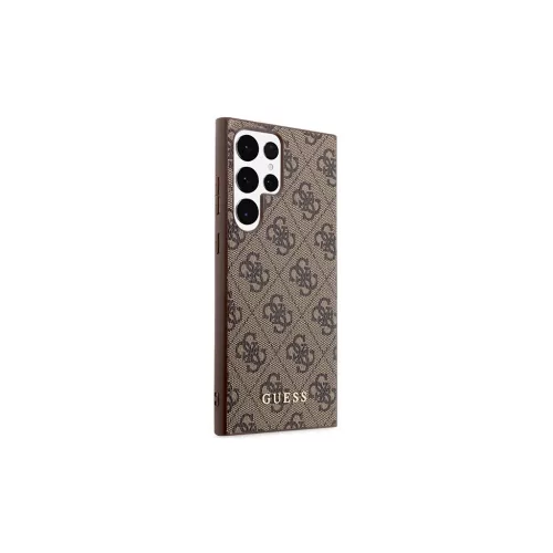 Guess GUHCS23LG4GFBR S23 Ultra S918 készülékhez kemény tok 4G Metal Gold Logo barna