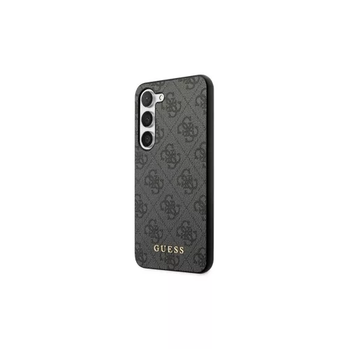 Guess Samsung Galaxy S23 készülékhez keménytok GUHCS23SG4GFGR S911 4G fém arany logóval szürke