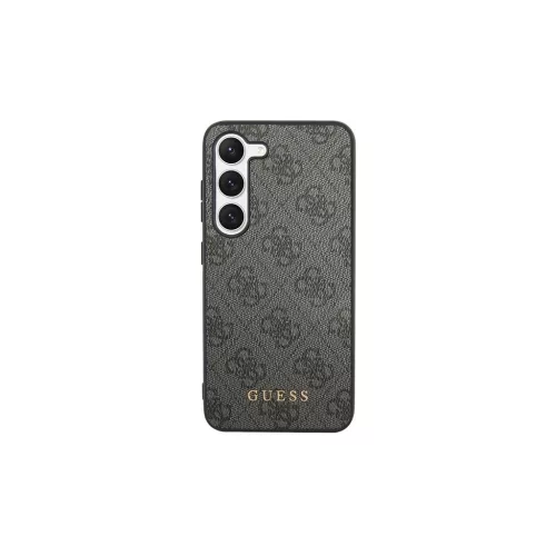 Guess Samsung Galaxy S23 készülékhez keménytok GUHCS23SG4GFGR S911 4G fém arany logóval szürke
