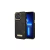 Guess GUHMP13LSAPSTK iPhone 13 Pro és iPhone 13 6,1" készülékhez kemény tok Peony Logo Plate MagSafe fekete