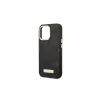 Guess GUHMP13LSAPSTK iPhone 13 Pro és iPhone 13 6,1" készülékhez kemény tok Peony Logo Plate MagSafe fekete