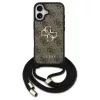 Guess 4G Big Logo Cord Stap Crossbody tok iPhone 17 készülékhez barna