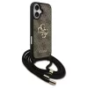 Guess 4G Big Logo Cord Stap Crossbody tok iPhone 17 készülékhez barna