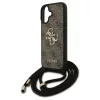 Guess 4G Big Logo Cord Stap Crossbody tok iPhone 17 készülékhez barna