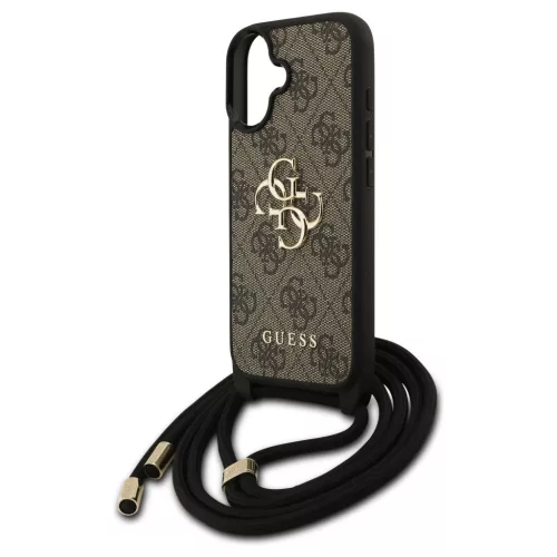 Guess 4G Big Logo Cord Stap Crossbody tok iPhone 17 készülékhez barna