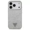 Guess Glitter Triangle Logo MagSafe tok iPhone 17 Pro készülékhez ezüst