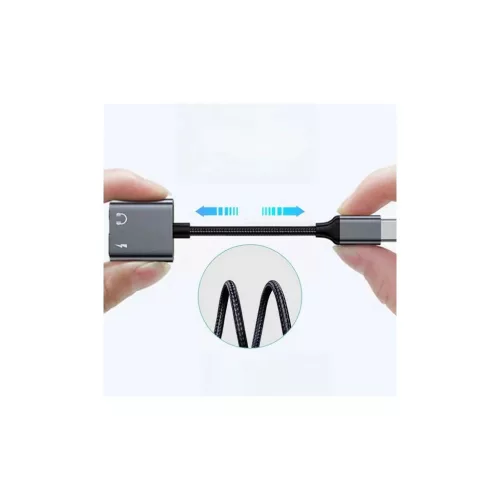 Beline osztó adapter USB-C-ről USB-C/Jack 3.5mm, 60W DAC BLNAA01 fekete