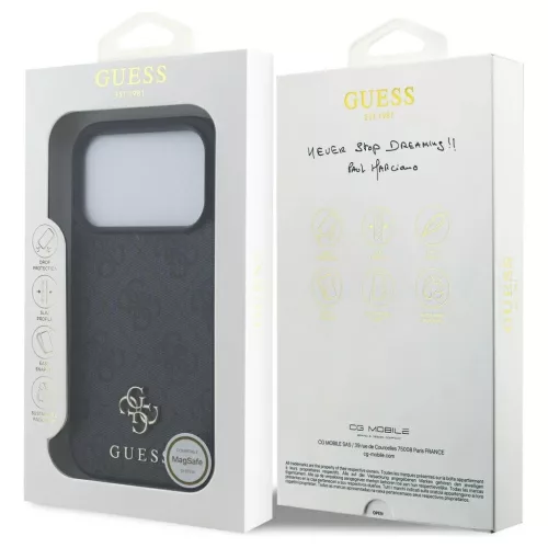 Guess 4G Small Classic Logo MagSafe tok iPhone 17 Pro készülékhez fekete